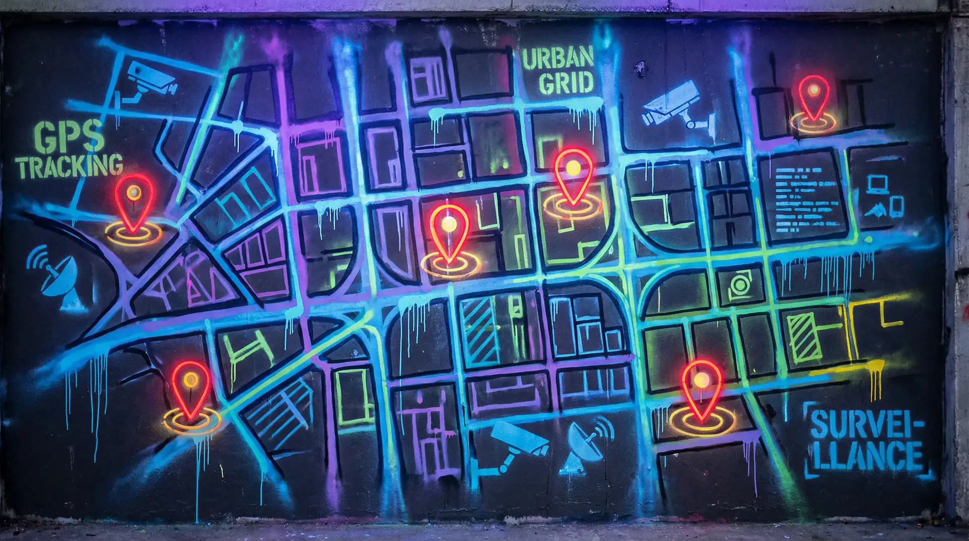 好男人手机在线看视频社区 狗仔追踪地图 - 城市涂鸦风格